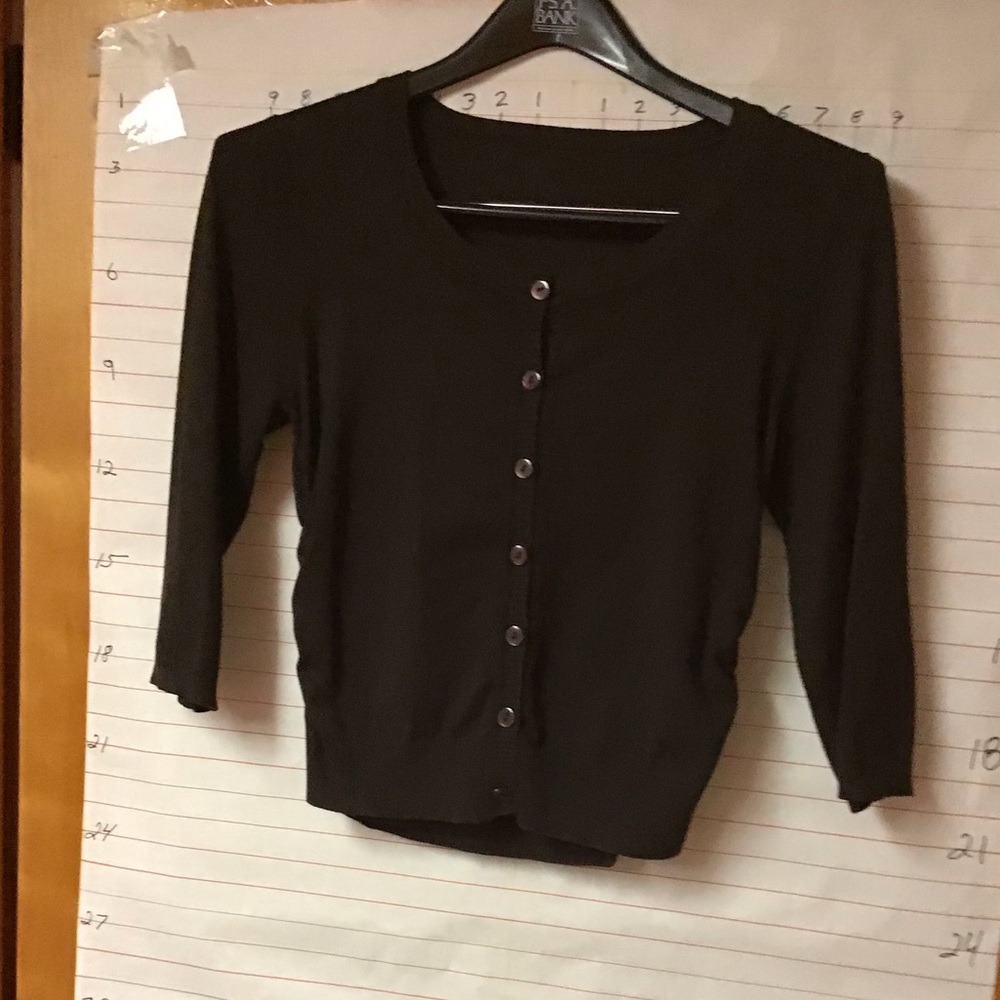 NO SIZE - woman's cardigan sweater dk dk brown EC